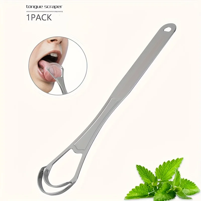 Tongue Scraper Metal - Çift Katmanlı Dil Temizleme Fırçası, Paslanmaz