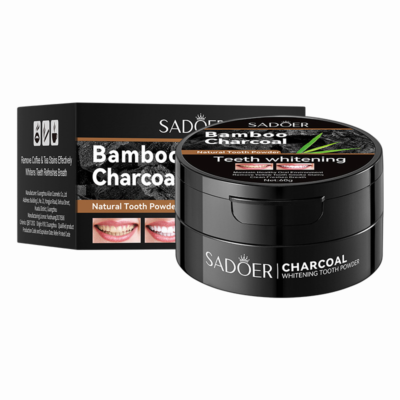 Teeth Whitening Charcoal - 60g Diş Beyazlatma Tozu Aktif Bambu