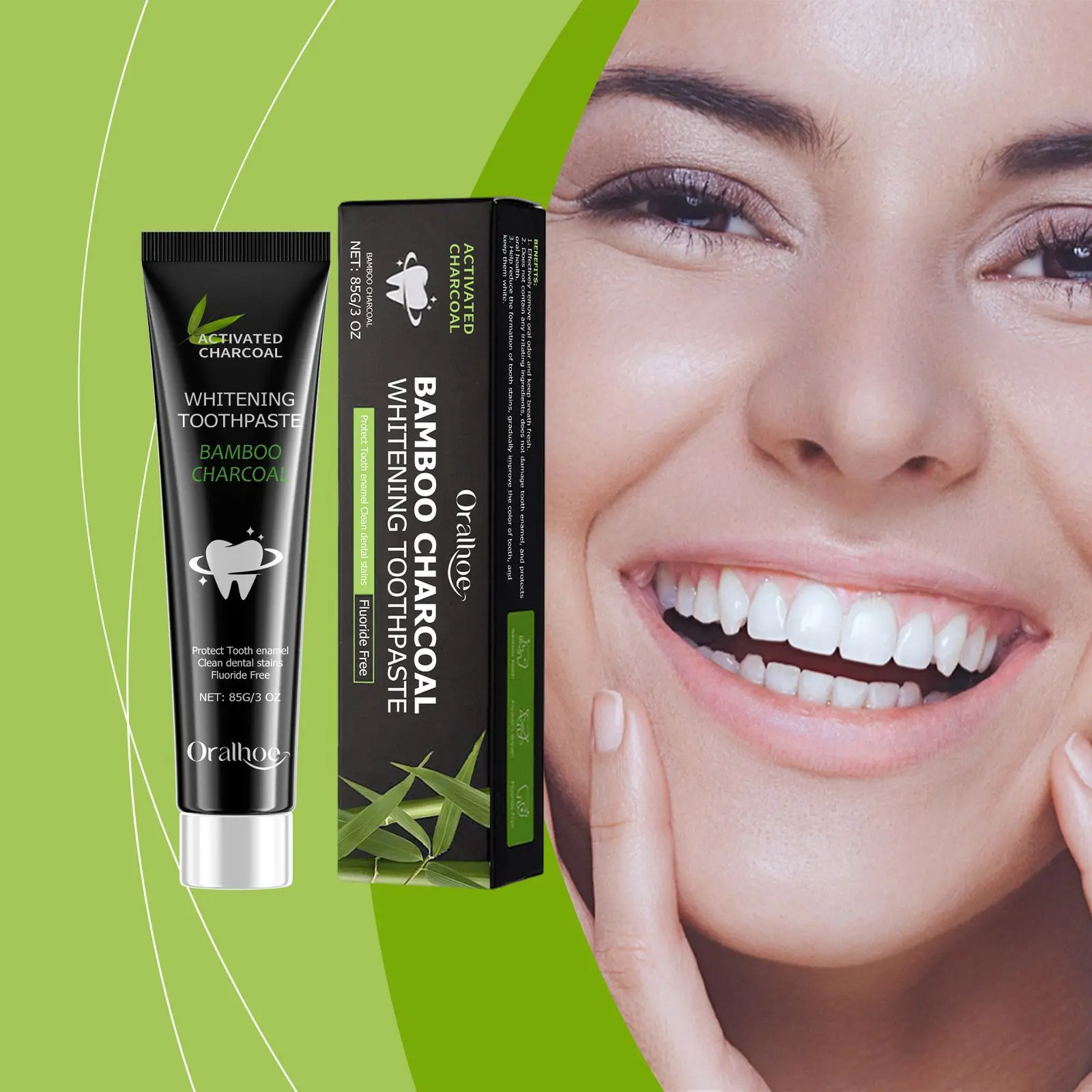 Teeth Whitening Charcoal - Diş Beyazlatıcı Diş Macunu, Ağız Kokusunu