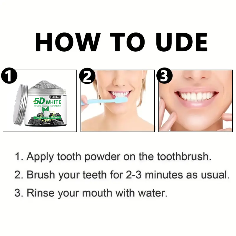 YUlTlKUE 5D Beyaz Aktif Kömür  - Teeth Whitening Charcoal incelemesi ve fiyatı